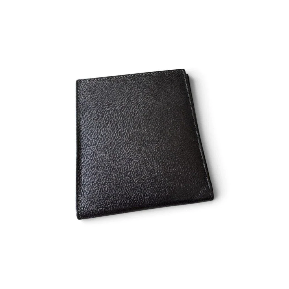 Smythson Of Bond Street Black Leather Bi-Fold Wallet Excellent!